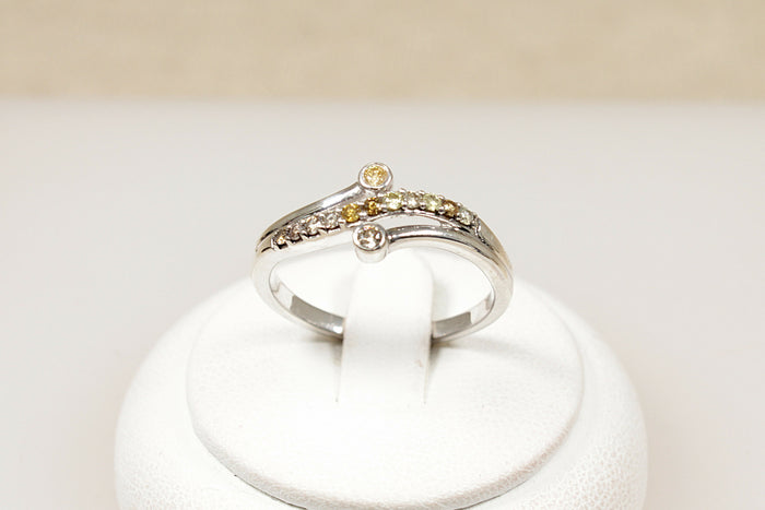 Silver & Diamond Set Cluster Ring