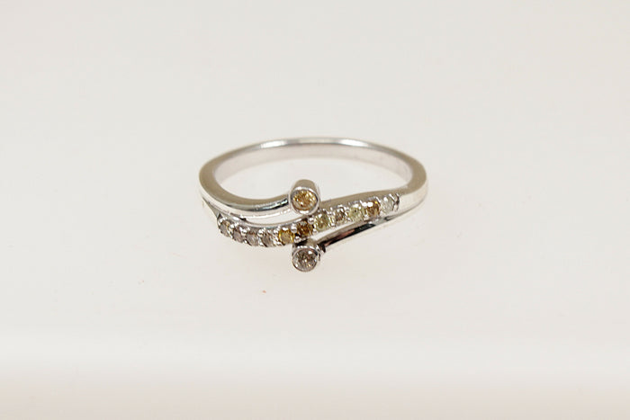 Silver & Diamond Set Cluster Ring
