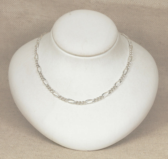 Silver Figaro Necklace Chain