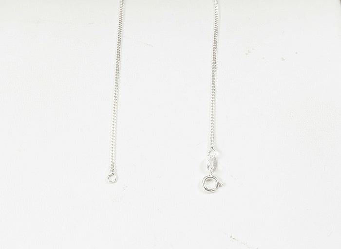 Silver & Pink Topaz Pendant & Chain
