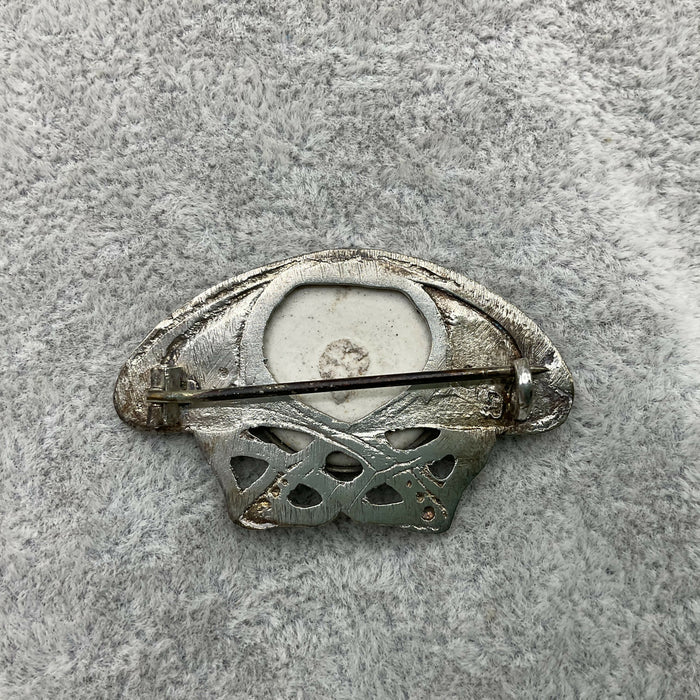 Silver Ruskin plaque brooch