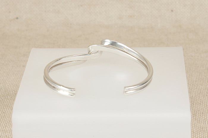 Silver Twist Tension Bangle