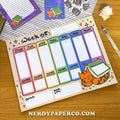 Sleeping Suki 52 Week Planner  | Handmade Weekly Notepad - WP001