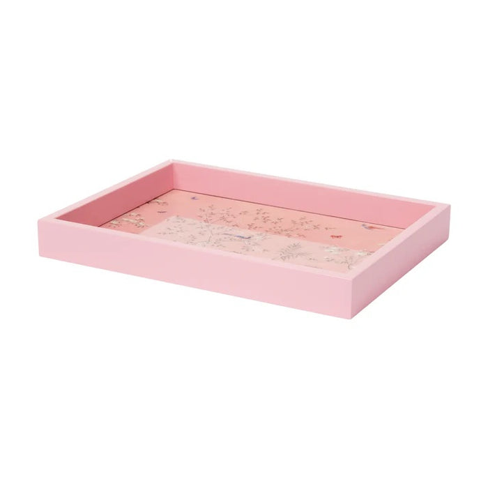 Small Lacquered Chinoiserie Tray, Gray