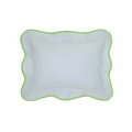 Soft Blue & Thyme Linen Scallop Shams