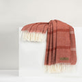 Spicy Orange Stripe Herringbone Throw by Lands Downunder at Fig Linens and Home