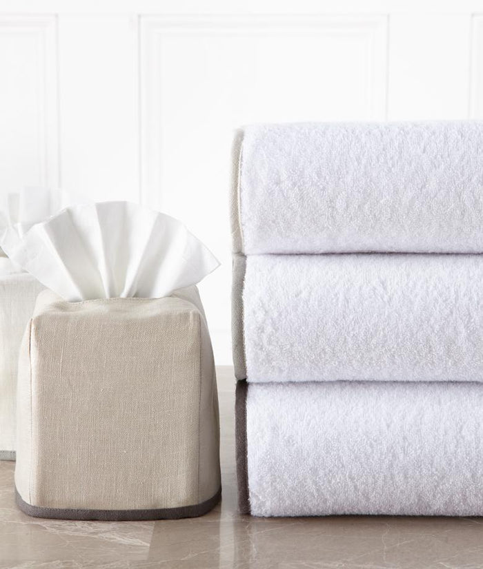 Fig Linens - Spoleto Linen Tissue Box Covers by Legacy Home
