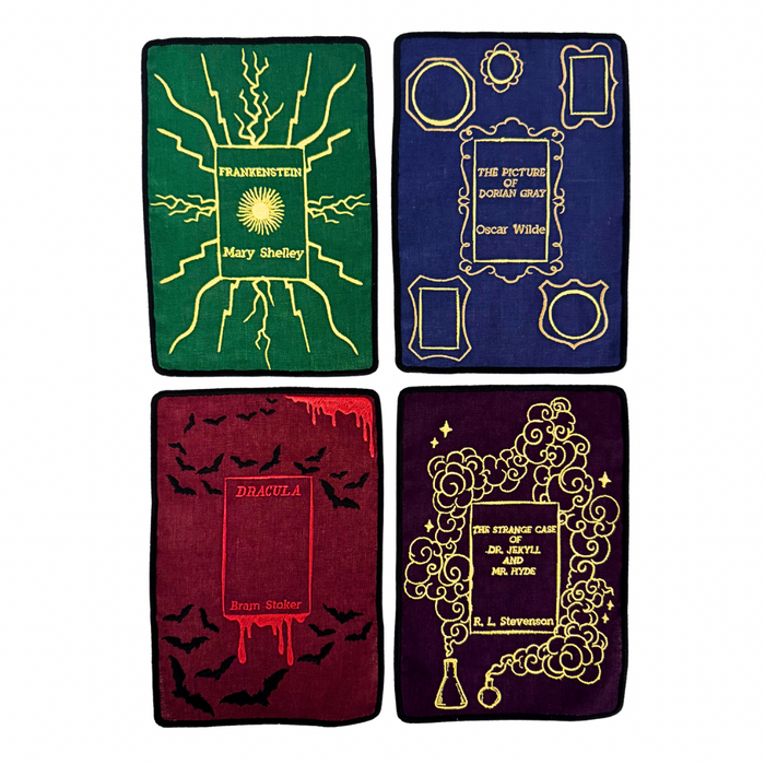 Spooky Books Cocktail Napkins, set of 4