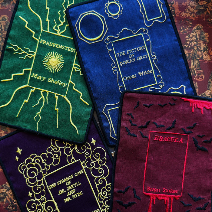 Spooky Books Cocktail Napkins, set of 4