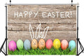 Spring Happy Easter Theme Photography Backdrop Easter Backdrop Easter Eggs Grass Plank Backdrop - Decotree.co Online Shop