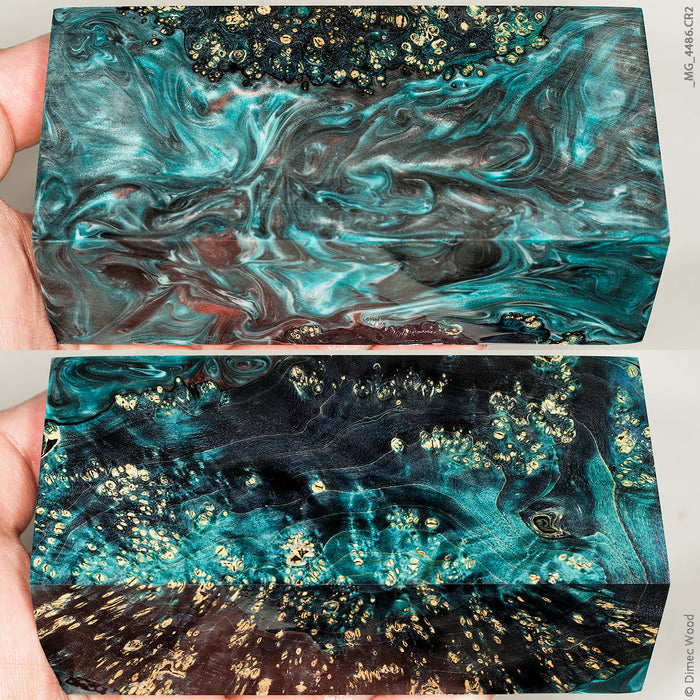 Stabilized hybrid wood box elder burl block
