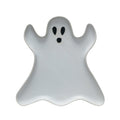 Stoneware Ghost Shaped Plate, Matte White & Black - The Preppy Bunny