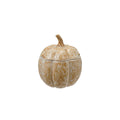 Stoneware Pumpkin Shaped Jar with Lid (Each One Will Vary) - The Preppy Bunny