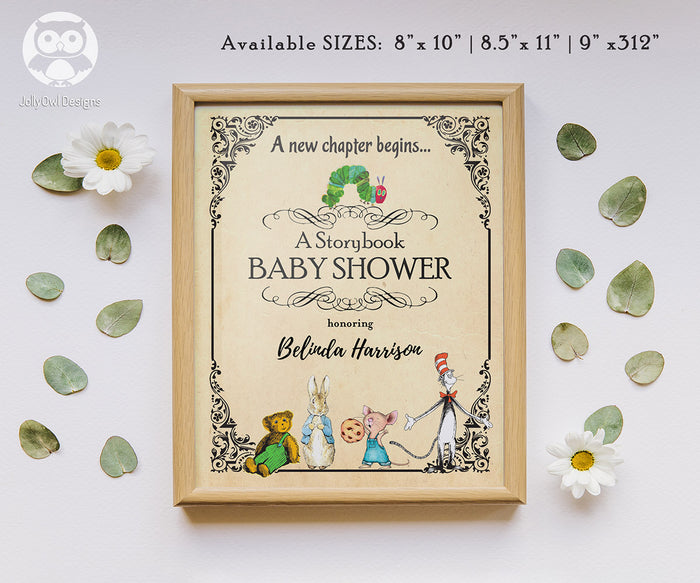 Storybook Baby Shower Party - Personalized Welcome Sign