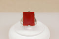 Stunning Art Deco Sterling Silver & Carnelian Ring