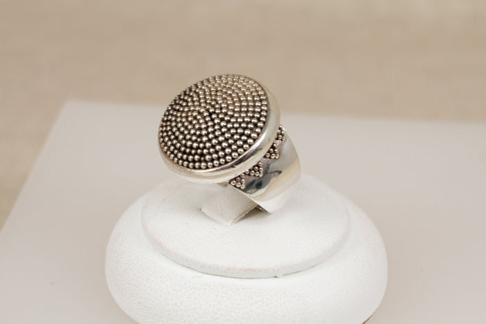 Stunning Handcrafted Sterling Silver Statement Ring by Suarti