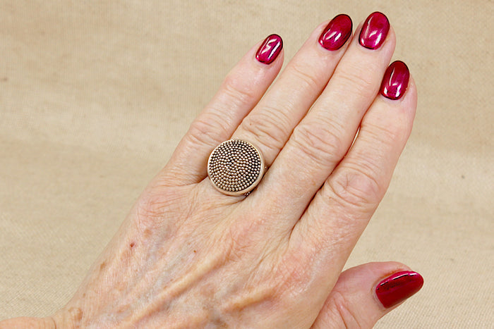 Stunning Handcrafted Sterling Silver Statement Ring by Suarti