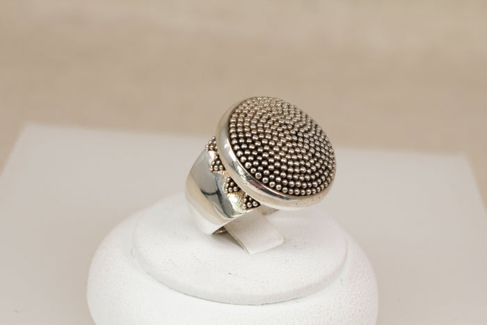 Stunning Handcrafted Sterling Silver Statement Ring by Suarti