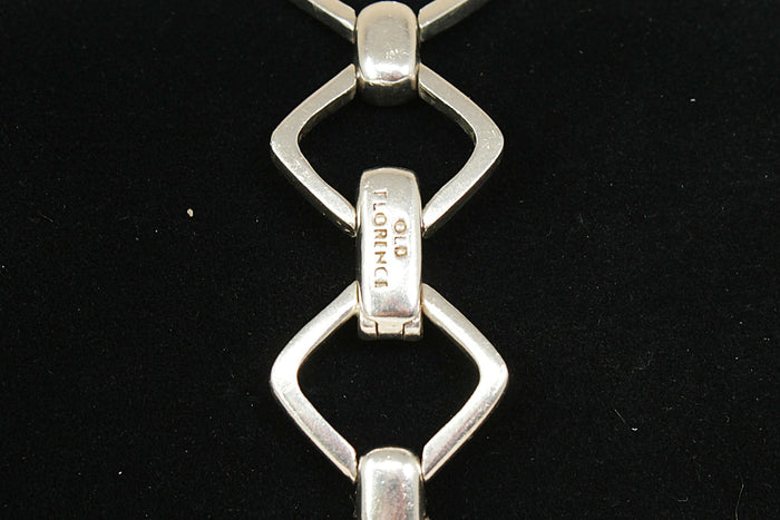 Stunning Old Florence Italian Sterling Silver Designer Bracelet – London Hallmarked