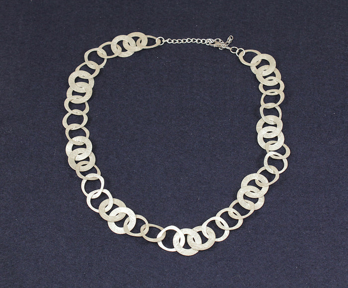 Stylish Designer Sterling Silver Necklace – 1960s Inspired Design