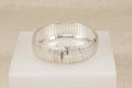 Stylish Italian Silver Flexible Bangle – Secure Clasp & Safety Clip