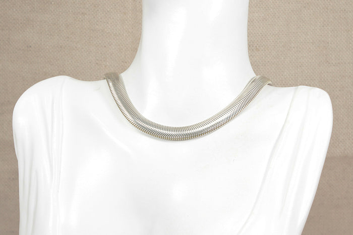 Stylish Silver Snake Design Necklace Chain – Birmingham Hallmarked