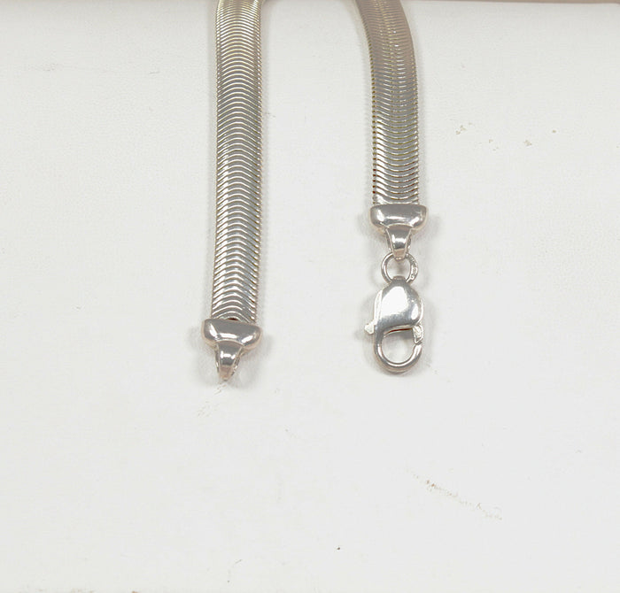 Stylish Silver Snake Design Necklace Chain – Birmingham Hallmarked