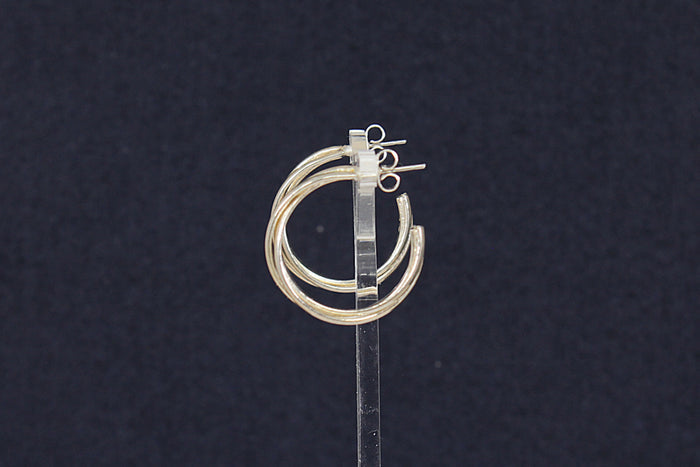 Stylish Sterling Silver Twisted Hoop Earrings