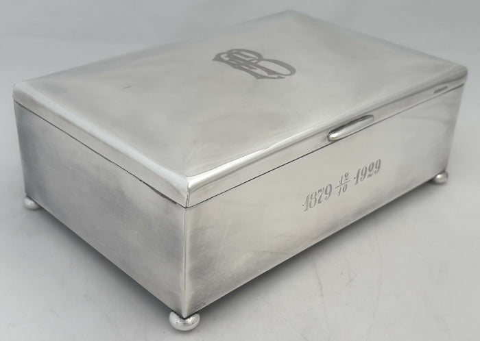 Swedish Silver Plated Cigar Box, circa 1929.