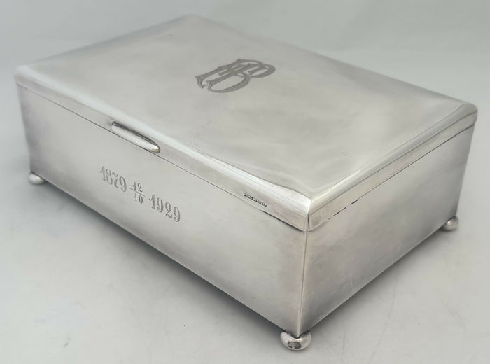 Swedish Silver Plated Cigar Box, circa 1929.