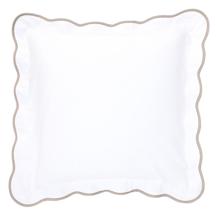 Taupe Pique Scallop Shams