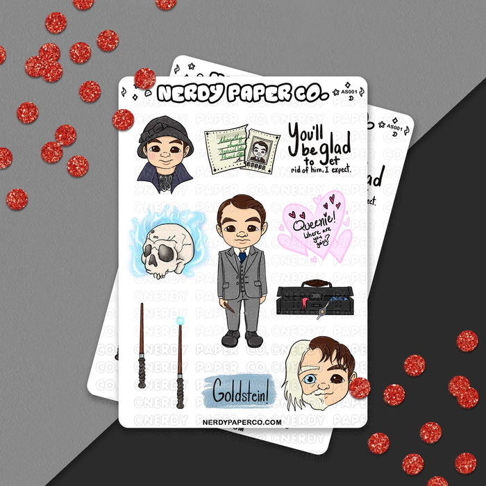 The Betraying Wizard - Hand Drawn Character Vinyl Sticker Sheet - AS001