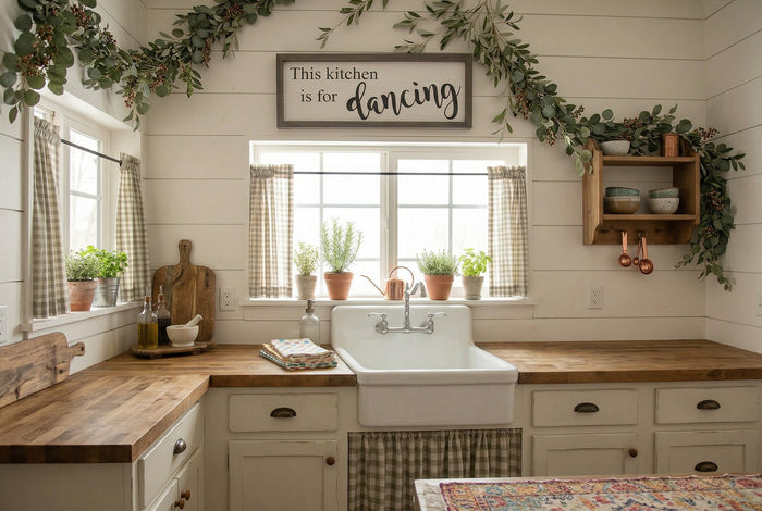 This Kitchen is for Dancing Wood Sign | Farmhouse Wall Decor for Kitchen and Dining Room