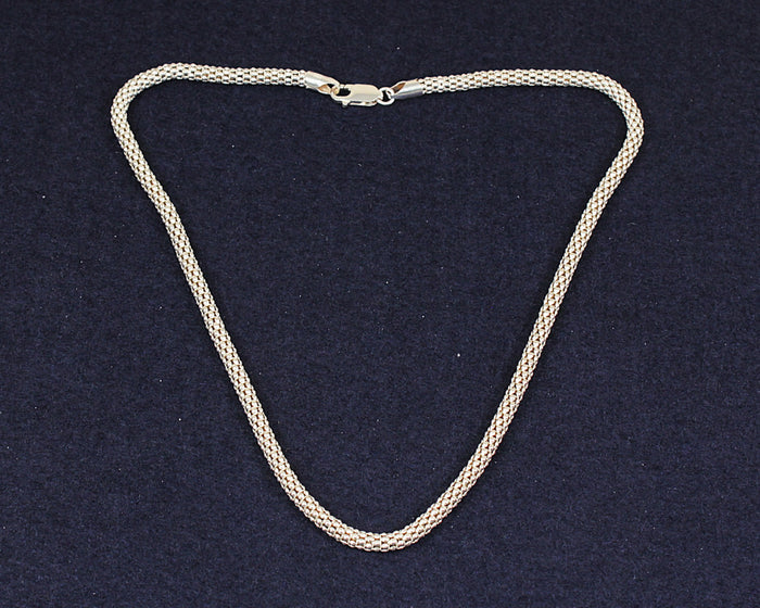 Timeless & Elegant Sterling Silver Chunky Rope Necklace Chain – 18 Inches