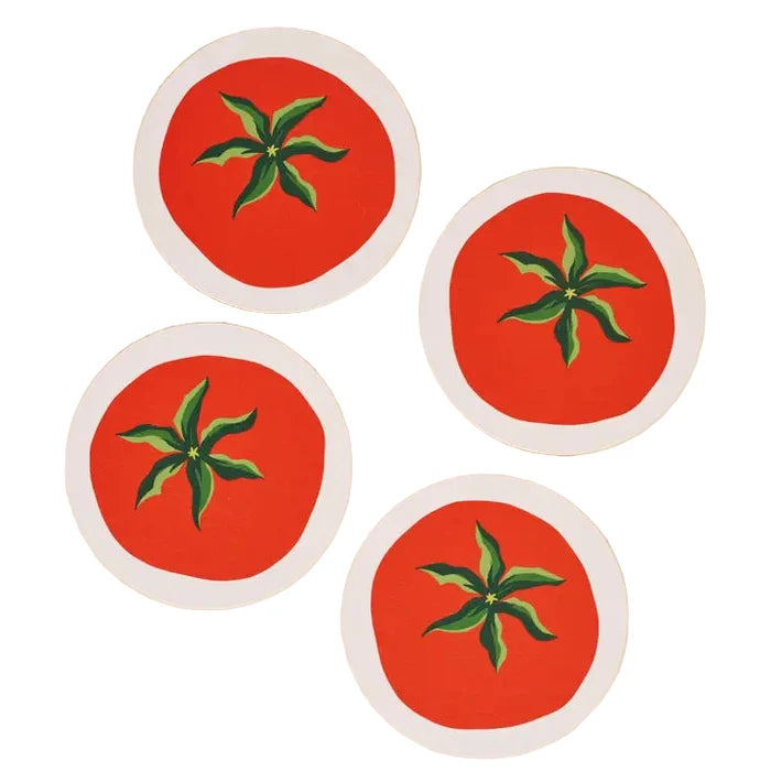 Tomato Coasters, set of 4