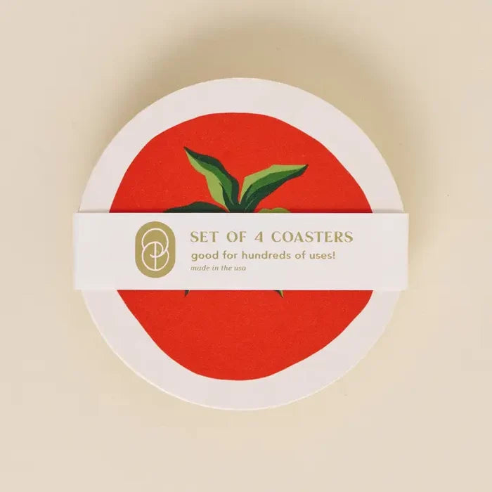Tomato Coasters, set of 4