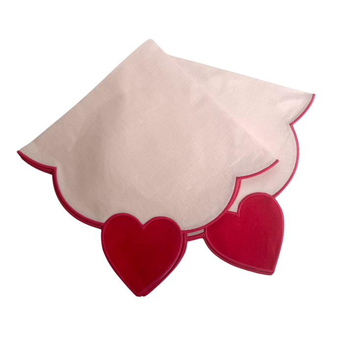 Valentine Dinner Napkins, set of 2