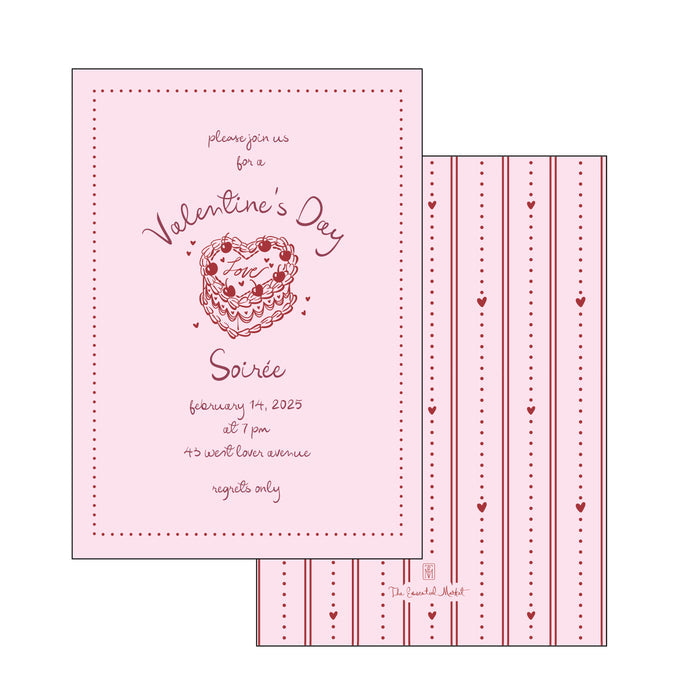 vday cake | invitation