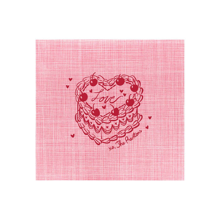 vday cake | napkins | 3ply or linen