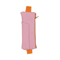 Vegan Leather Pen Pouch - Pink & Orange