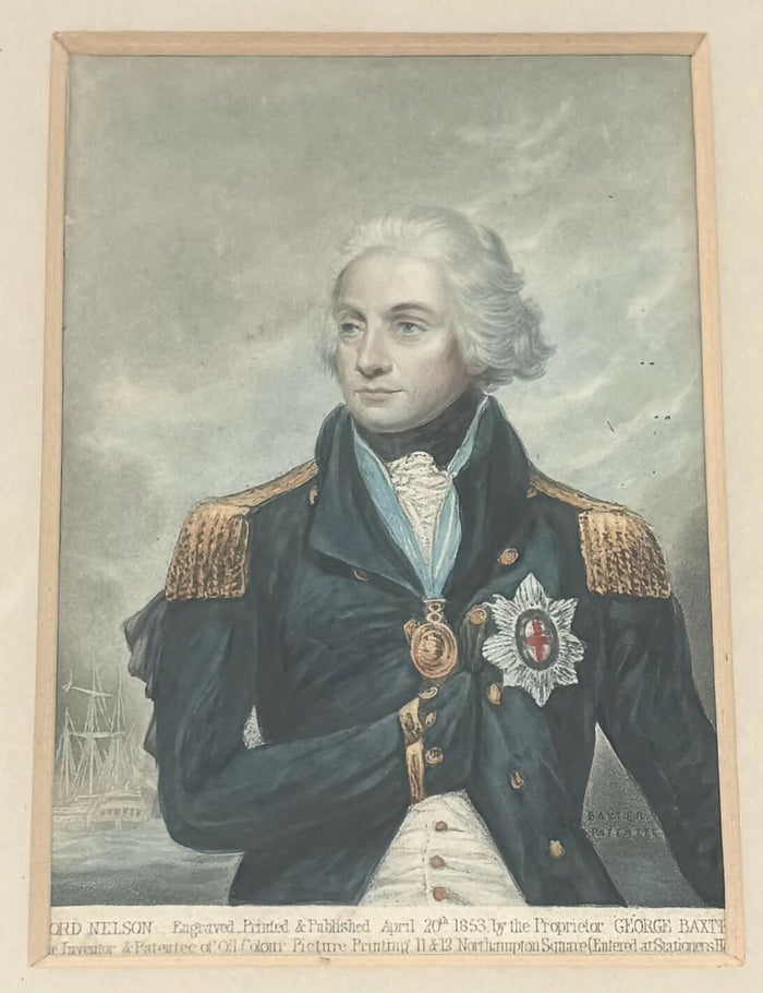 Vice-Admiral Viscount Horatio Nelson Portrait Print, After Baxter & Abbott.