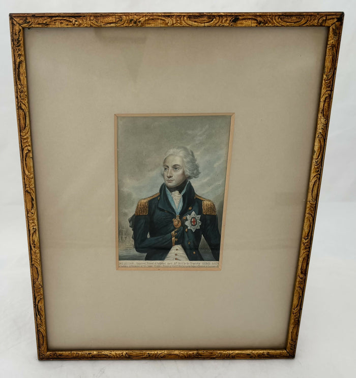 Vice-Admiral Viscount Horatio Nelson Portrait Print, After Baxter & Abbott.