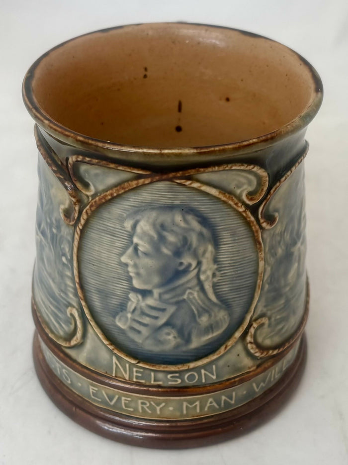 Vice Admiral Viscount Horatio Nelson, Royal Doulton Centenary Mug, circa 1905.