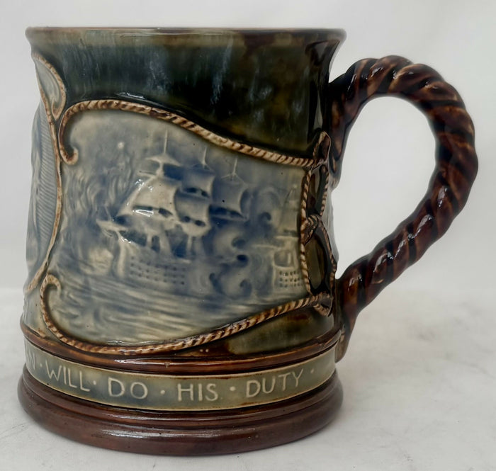 Vice Admiral Viscount Horatio Nelson, Royal Doulton Centenary Mug, circa 1905.