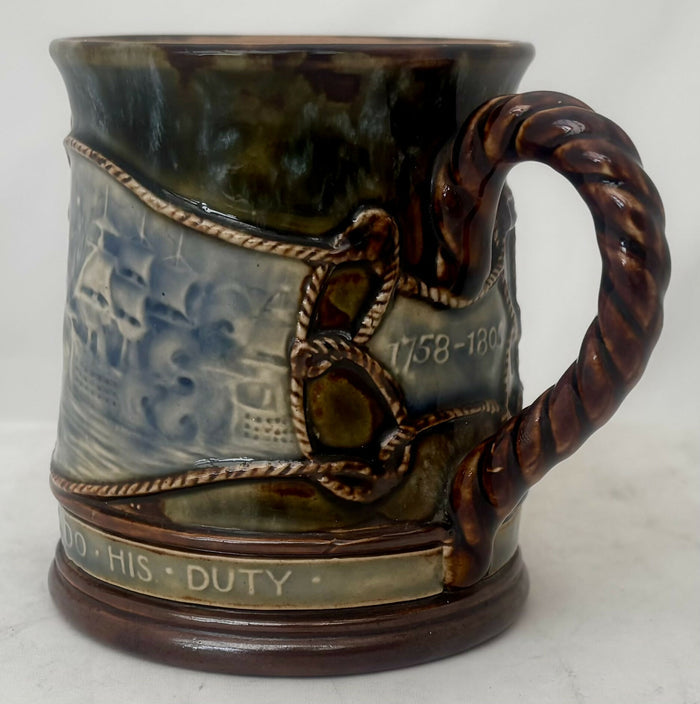 Vice Admiral Viscount Horatio Nelson, Royal Doulton Centenary Mug, circa 1905.