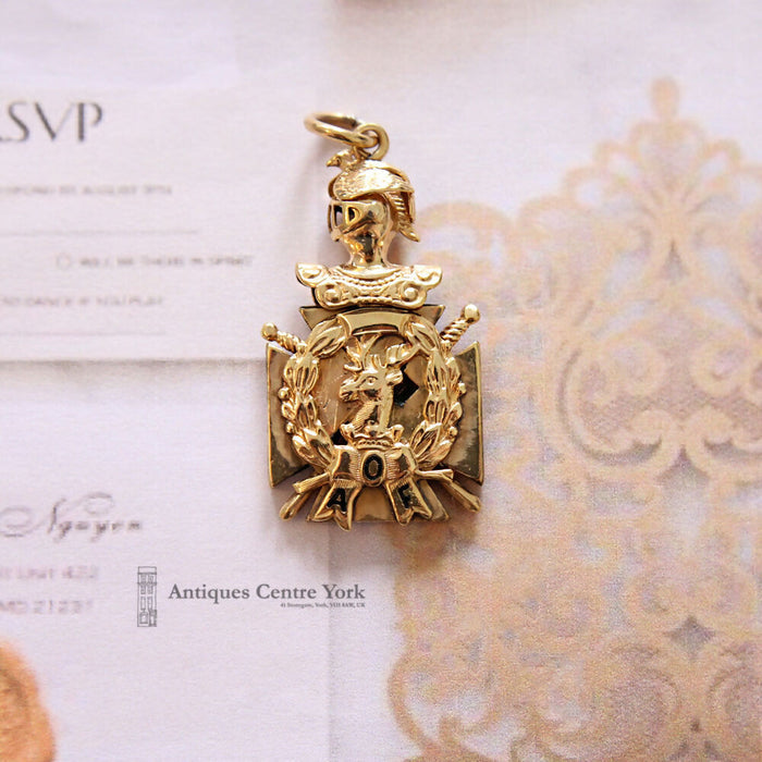 Victorian Gilt Metal Ancient Order of Foresters Court Jewel Medal