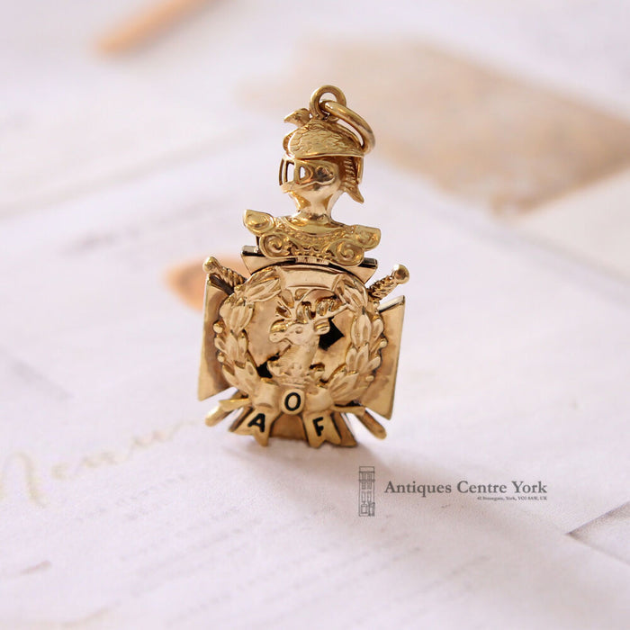 Victorian Gilt Metal Ancient Order of Foresters Court Jewel Medal