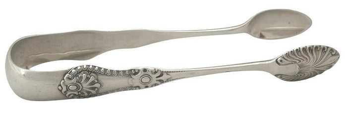 Victorian Pair of Scottish Silver Sugar Tongs. Glasgow 1874, Robert Scott. 1.7 troy ounces.