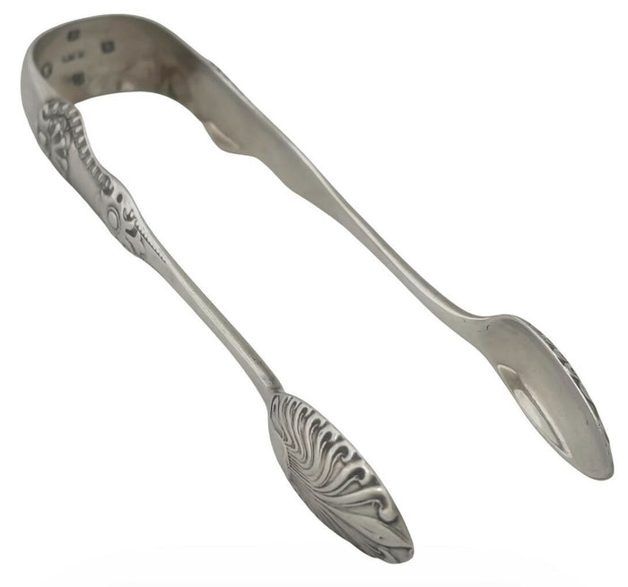 Victorian Pair of Scottish Silver Sugar Tongs. Glasgow 1874, Robert Scott. 1.7 troy ounces.