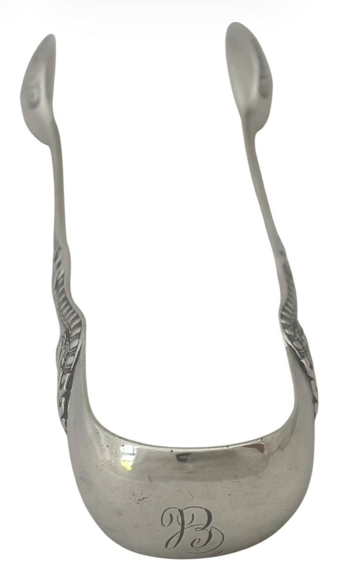 Victorian Pair of Scottish Silver Sugar Tongs. Glasgow 1874, Robert Scott. 1.7 troy ounces.